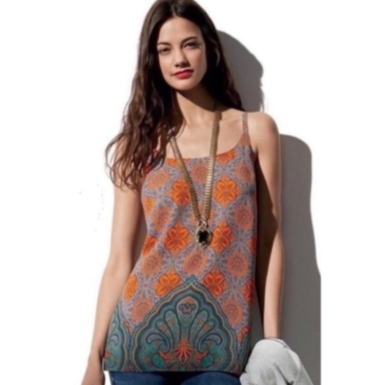 Cabi 3082 Arabesque Paisley Cami Blouse Size Small
